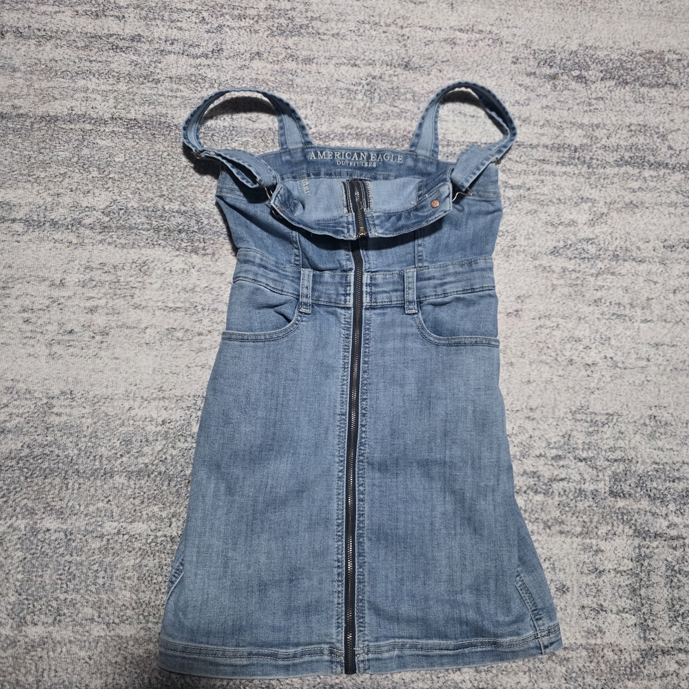 American Eagle Outfitters Blue Denim Mini Dress